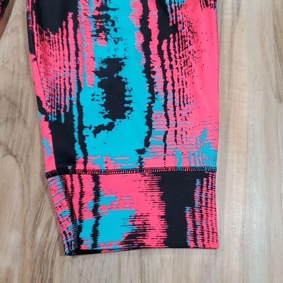 🔺️Fabletics Red, Black, & Turquoise Heatwave Slouch Fit Athletic Pants XLarge - Picture 9 of 10